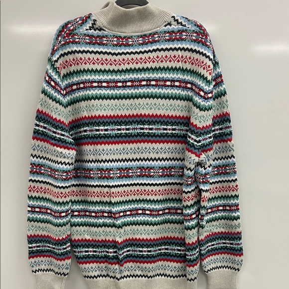 Nautica Men's Festive Striped Zip-Up Sweater - Picture 3 of 3